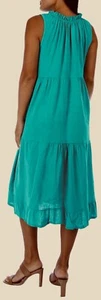 Vasna womens sleeveless ruffle tiered dress cotton bluesz L/XL - Picture 1 of 4