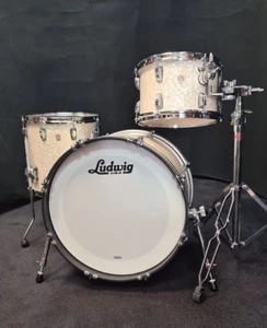 Ludwig USA Drumset Classic Maple Vintage White Marine Pearl Drum Kit L84023AX - Picture 1 of 9