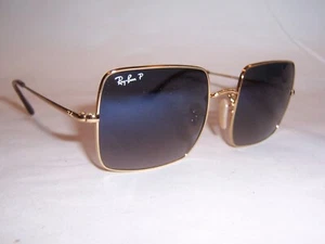 New RAY BAN Sunglasses RB 1971 914778 GOLD/BLUE GREY POLARIZD 54mm AUTHENTIC - Picture 1 of 7