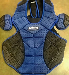 New Schutt Reversible Chest Protector, Royal/Black, 16", Model SCP-16 - Picture 1 of 4