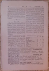 Magazine The Week,year 1872,Number 54-December 5 - Imagen 1 de 7