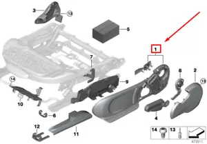 MINI F60 Front Left Seat Outer Electric Trim 52107416369 7416369 NEW GENUINE - Picture 1 of 2