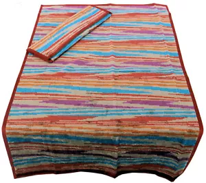 MISSONI HOME TOWEL SET VELOUR 16x24" 24x39" ECOLOGIC HYPOALLERGENIC NINA 100 - Picture 1 of 8
