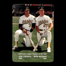 Jose Canseco, Mark McGwire 1988 Mother's Cookies Oakland Athletics #28 R314C 55