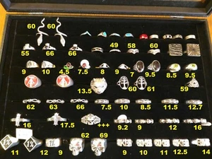 STOCK 50 ANELLI argento 925 MODELLI VARIE MISURE - Foto 1 di 2