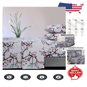Cozy 170 GSM Flannel Bedding Set with Deep Pocket Fitted Sheet - California King - Picture 1 of 8