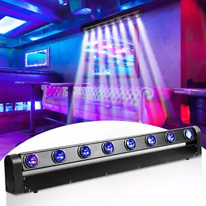 Barra de haz de cabeza móvil LED 8 x 10W escenario RGBW DJ discoteca fiesta club iluminación - Imagen 1 de 9