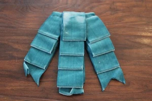Vintage Therese Ahrens Peacock Blue Velvet Ribbon Comb - Picture 1 of 5