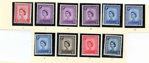 1958 Isle of Man 10 STAMPS FULL SET PRE DECIMAL S1-S7 INCLUDES G2a UM - Picture 1 of 1