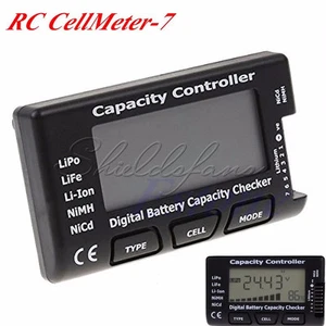 RC CellMeter-7 Digital Battery Capacity Checker For LiPo LiFe Li-ion Nicd NiMH - Picture 1 of 6