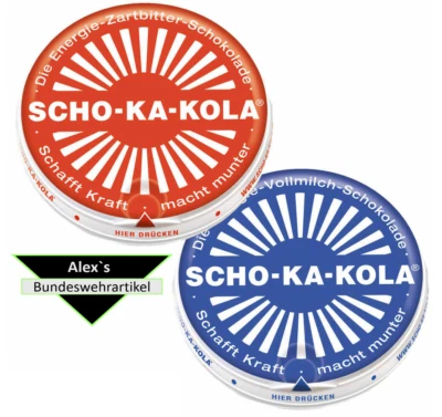 MFH SCHO-KA-KOLA Koffein-Schokolade Schokolade Bundeswehr Armee Energy 1er-3er Pack
