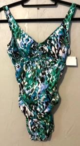 Ladies Small Swimsuit One Piece Multicolor Wire-Free ~Brand New With Tags~ - Picture 1 of 7