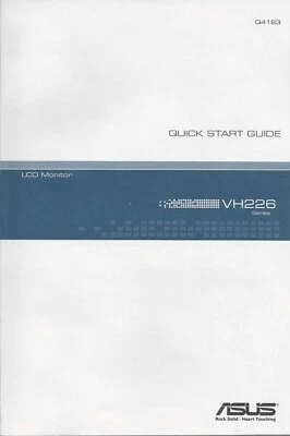 ASUS VH226 Series LCD Monitor Quick Start Guide & Warranty Booklet - Image 1 of 2