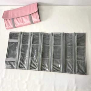Portable Jewelry Organizer Roll Bag Travel Jewelry Case Earring Necklace Storage - Picture 1 of 26
