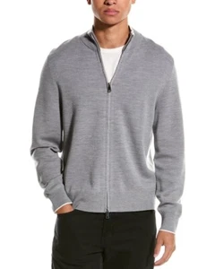 $365 Theory Men's Sweater Remi 90% Regal Merino Wool Cardigan Zip Size L Large - Picture 1 of 16