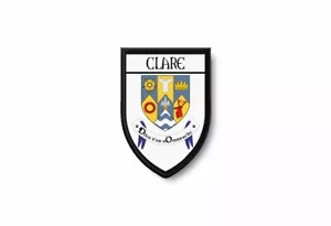 Patch printed shield embroidery border badge souvenir flag city county clare - Bild 1 von 1