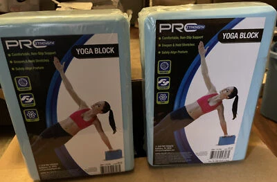 Yoga Blocks PRO Strength 2 Yoga Exercise Aqua Blue Foam Blocks Mother’s Day Gift - Image 1 of 4