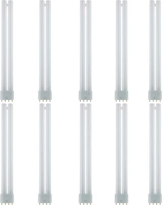10Pack CFL 4Pin 2G11 Twin Tube Light Bulb, Push Button, 24W, 1800LM, 3000K - Image 1 of 4