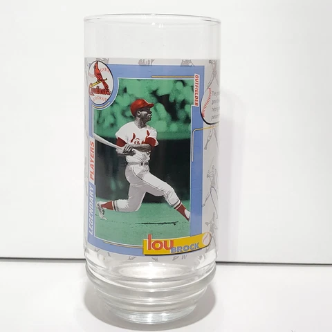 St Louis Cardinals 1998 Lou Brock McDonalds Legendary Players Collector Glass Cover