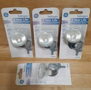 4PACKS: GE 20WATT LANDSCAPE FLOODLIGHTS 12 Volts 275Lum GX5.3base MR16 BULBtype - Picture 1 of 2