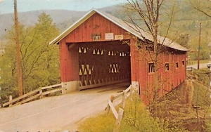 #H2367 NORTHFIELD , VT. POSTCARD, COVERED BRIDGE - Picture 1 of 2