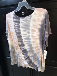 Wallflower Pullover Size 3X Tee Shirt Woman's Tye-Dye Pink Gray Beige - Picture 1 of 9
