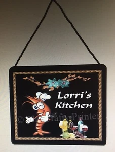 Wall Kitchen Sign (Plaque) Personalized With YOUR NAME- “Shrimp- The Chef” - Picture 1 of 1