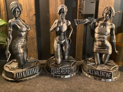 Resident Evil Ada Wong, Claire Redfield and Jill Valentine statues 13inches Tall - Image 1 of 4