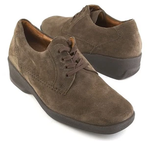 Theresia M. Larissa Brown Suede Laced Shoe - Picture 1 of 2