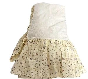 Vintage 90s Classic Winnie the Pooh Nursery Red Calliope Crib Bedding Skirt Read - Picture 1 of 8