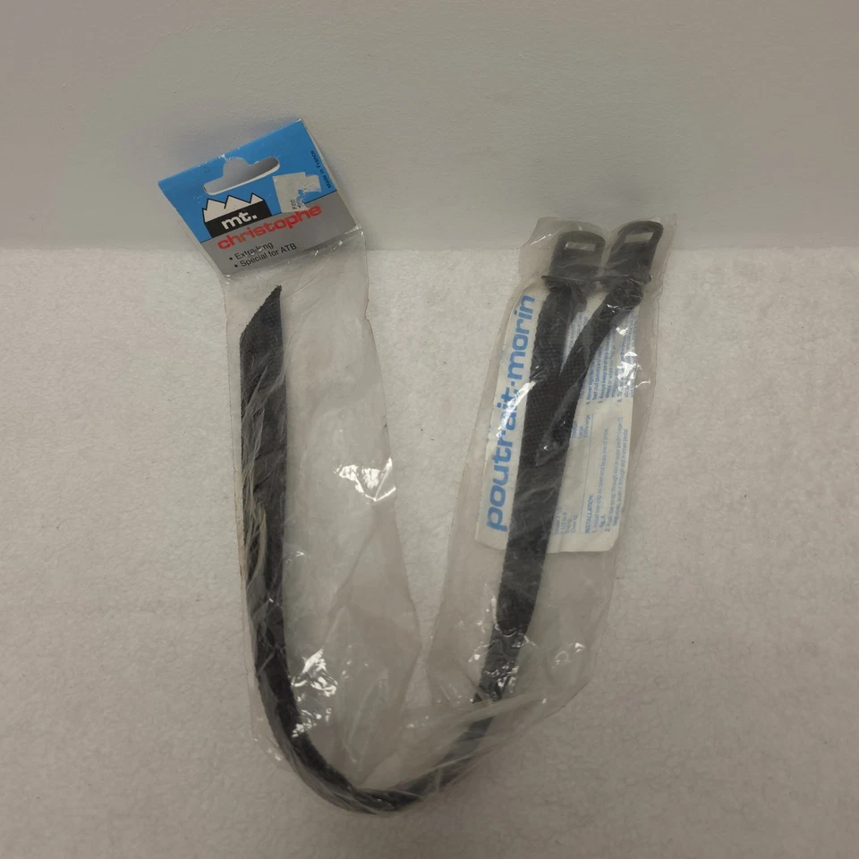 Mt. Christophe Bicycle Toe Clip Straps Black Vintage Original Special For ATB - Image 1 of 4