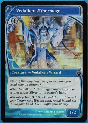 Vedalken AEthermage FOIL Future Sight PLD Blue Common CARD (505709) ABUGames - Image 1 of 2