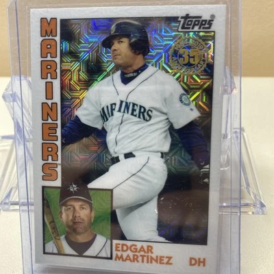 2019 Topps Update Edgar Martinez Silver Pack 1984 Chrome Refractor #T84U-37 - Image 1 of 2