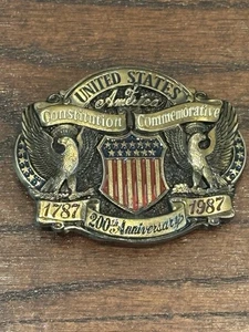 Vintage 1987 200th Anniversary Constitution Commemorative Belt Buckle - Picture 1 of 4