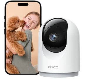 GNCC 2K/3MP Indoor Überwachungskamera WiFi, Überwachungskamera Haussicherheit, 360° - Bild 1 von 7