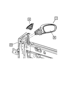 Genuine Mopar Outside Rear-View Mirror Left 6WA45LAUAA - Foto 1 di 1
