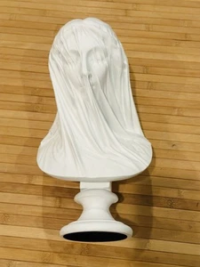 13" verschleierte Dame Büste Statue, römisch griechische Mythologie Wohndeko, Harz Art Deco - Bild 1 von 11