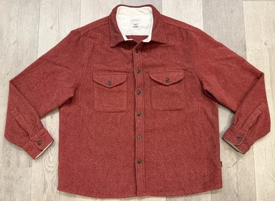 Woolrich Men’s Red Twill Wool Alaskan Flannel Shirt Jac Jacket - XL - Image 1 of 4