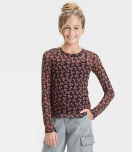 Girls' Long Sleeve Mesh Crew - art class Size 8 Cl35 - Picture 1 of 1