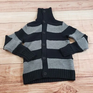 Club Monaco Sweater Mens Medium Gray Black Sweatshirt Wool Cardigan Adult M - Picture 1 of 10