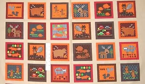 1 Yd Forest Friendzy Cotton Fabric Kanvas Animals Bolt Ends - Picture 1 of 4