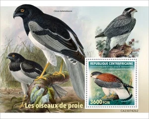 2024 09 - CENTRAL AFRICAN - BIRDS OF PREY  II       1V  complet set    MNH ** - Picture 1 of 1