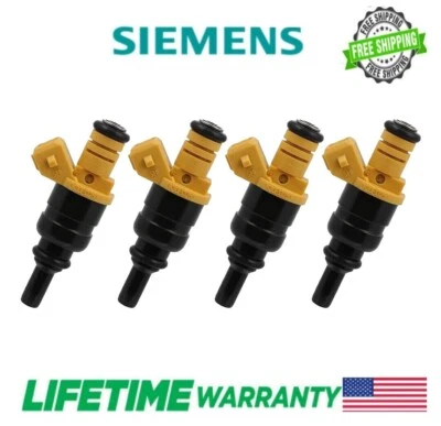 OEM Set of 4 Siemens Fuel Injectors Fits 2001-2004 Kia Rio 1.6L 1.5L 0K30E13250 Foto 1 de 4