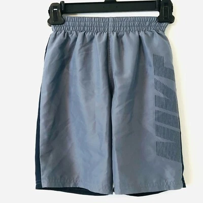 Nike Swim Trunks Shorts w/ Lining Boys Size Sm Gray & Navy Blue - Image 1 of 4
