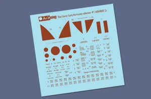 Hurricane nightfighter airframe stencil/data – 1/48 scale Aviaeology Decals - Bild 1 von 2