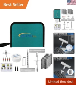 Portable Tire Repair Kit with 30 Self-Vulcanization Plugs for Emergency Fixes - Picture 1 of 9