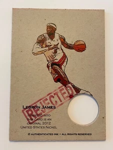 AUTHENTICATED INK, LeBRON JAMES 2012 REJECTED CARD - Picture 1 of 11