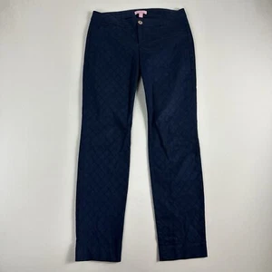Lilly Pulitzer Kelly Textured Ankle Length Skinny Pant Midnight Navy Size 2 - Picture 1 of 8