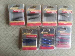 7 Packs Accudart Aluminum / Polycarbonate Shafts 2BA Size 4 Blk 1 Red 2 Blue NEW - Picture 1 of 5
