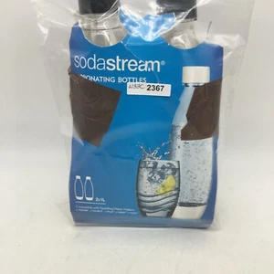 Set Of 2 Sodastream Carbonating Bottles 2X1L Compatible Sparking Water Maker - Picture 1 of 2